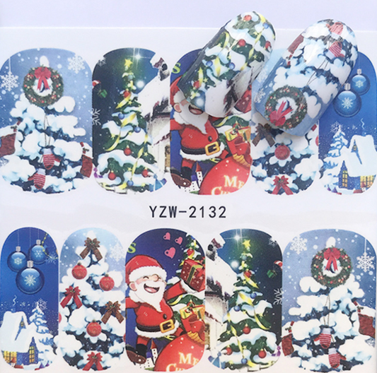 Calcomanías Navideñas para Uñas - Pegatinas de Transferencia Agua Full Cover - Image 2