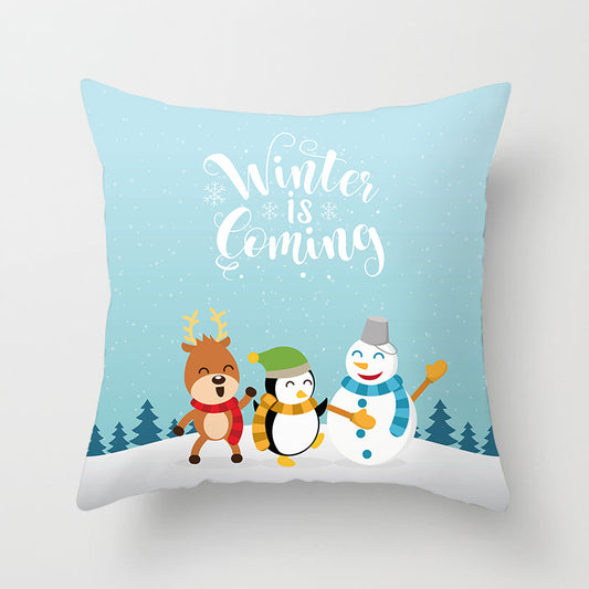 Funda de Cojín Navideño con Personajes de Caricatura - Diseño Europeo y Americano - Image 2