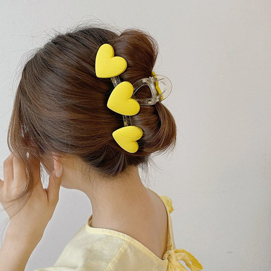 Pinza para Cabello Color Love con Textura Esmerilada - Accesorios para Cabello Femenino