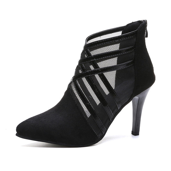 Tacones Stiletto de Punta Fina con Malla - Image 5