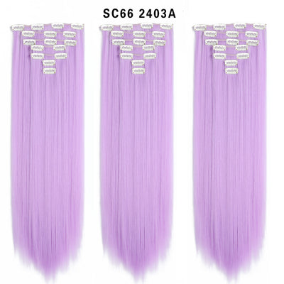 Set de Extensiones de Cabello con 16 Clips - Peluca de Fibra Sintética Premium - Image 36