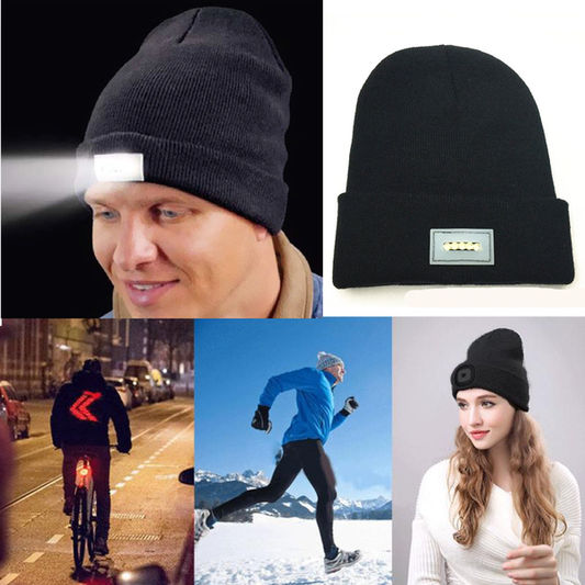 Gorro Térmico LED con Linterna Frontal - Ideal para Camping, Pesca y Montaña
