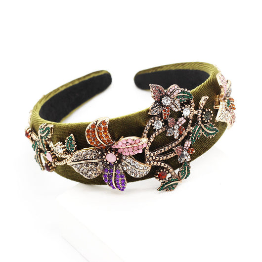 Diadema de Flores con Diamantes de Colores - Image 5