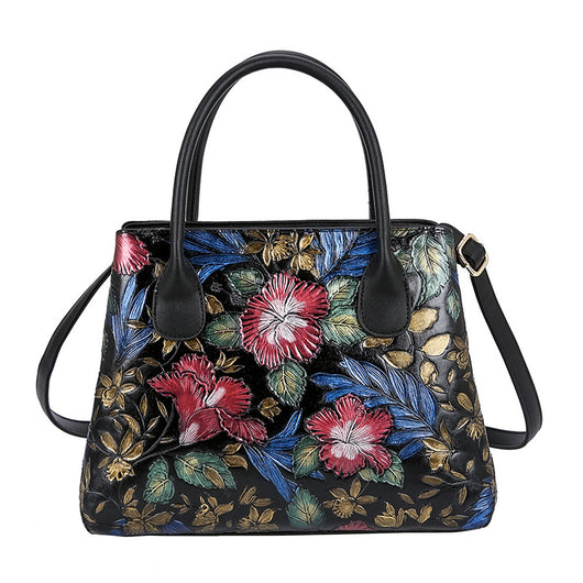 Bolso Retro Pintado a Mano con Relieve Estilo Chino - Image 4