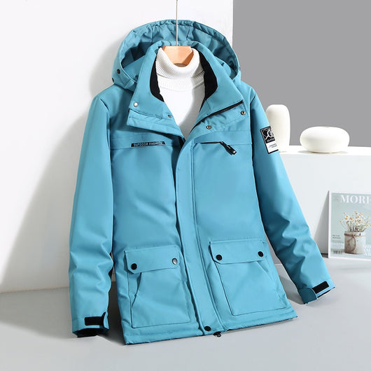 Chaqueta Acolchada de Plumón de Pato para Hombre con Cuello de Piel - Image 13