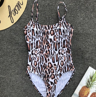 Traje de Baño Estampado Leopardo Siamés - Image 8