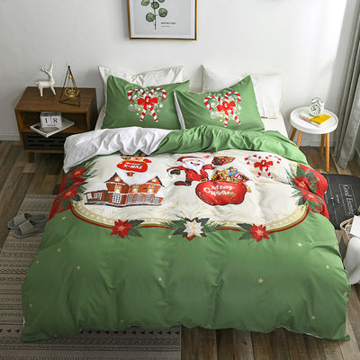 Juego de Cama 3D Navideño Papá Noel Feliz - Set de Tres Piezas - Image 4