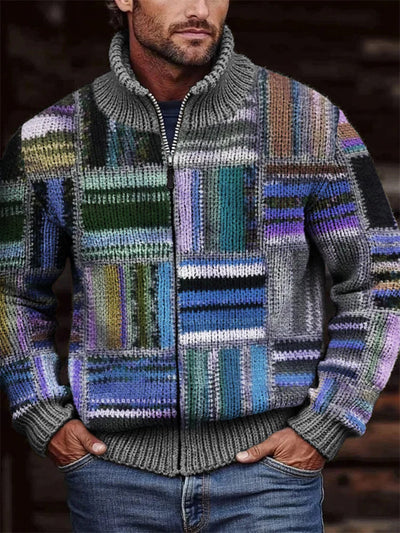 Chaqueta Navideña Casual para Hombre con Estampado 3D y Cierre - Image 7