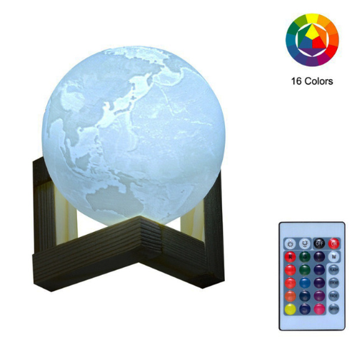 Lámpara 3D Tierra-Júpiter con Doble Color Táctil - Image 11