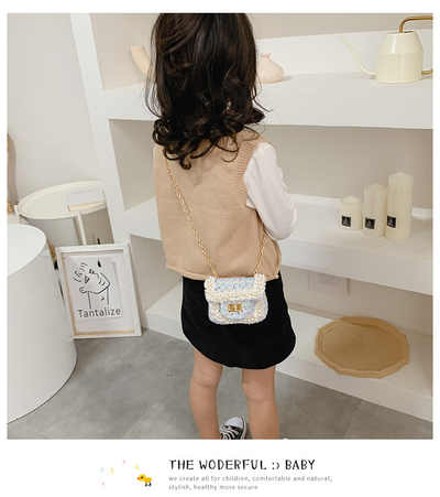 Bolso Crossbody Infantil con Cadena Diamantada - Image 18
