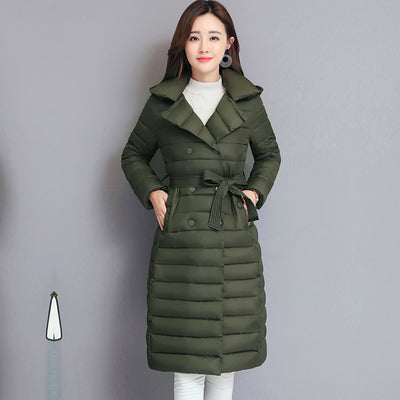 Abrigo Acolchado Mujer Largo con Capucha - Chaqueta Térmica Impermeable - Image 12