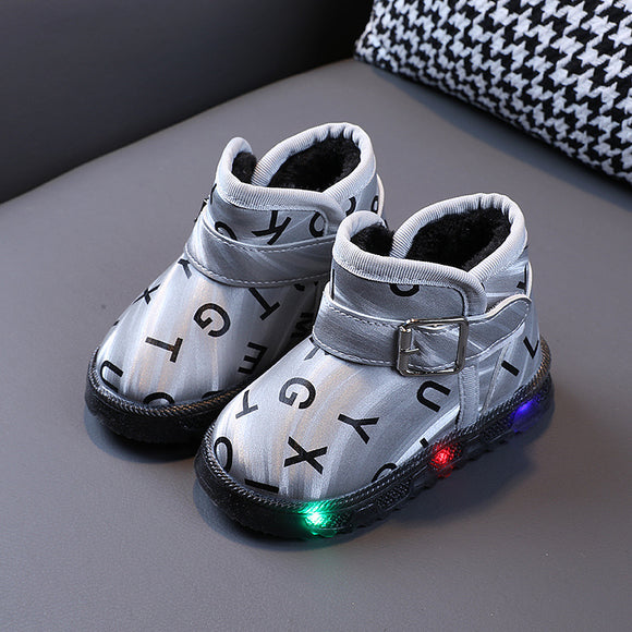 Zapatos Cálidos de Algodón con Suela Suave para Bebé Niña - Diseño Luminoso