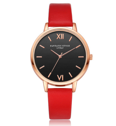 Reloj de Moda para Mujer con Correa de Cuero PU y Detalles Dorado Rosado - Image 9