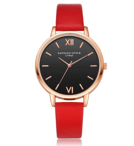 Reloj de Moda para Mujer con Correa de Cuero PU y Detalles Dorado Rosado - Image 9