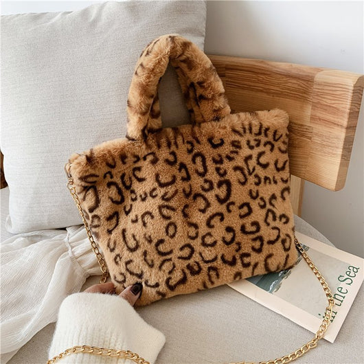 Bolso Tote Leopardo con Cadena y Correa Crossbody - Image 22