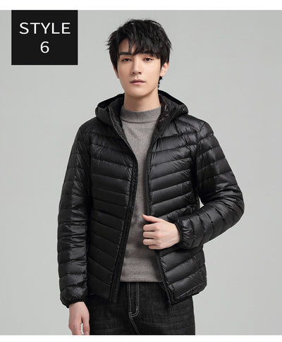 Chaqueta Acolchada Ligera con Capucha para Hombre - Abrigo Casual Cálido - Image 14