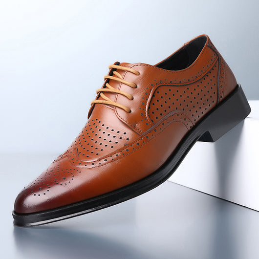 Zapatos Casuales de Cuero Tallado para Hombre - Image 27
