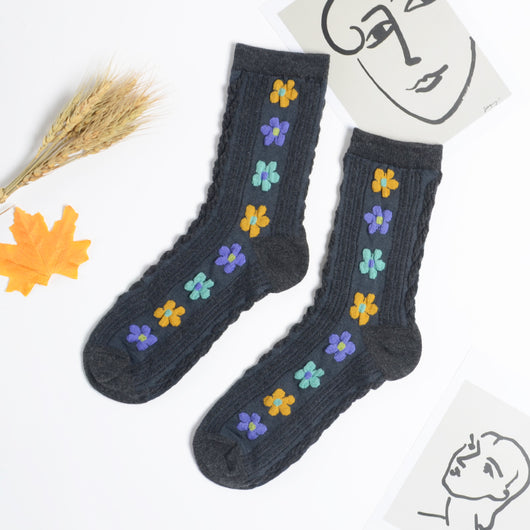 Calcetines Térmicos Flores Otoño Invierno - Calidez y Estilo - Image 3