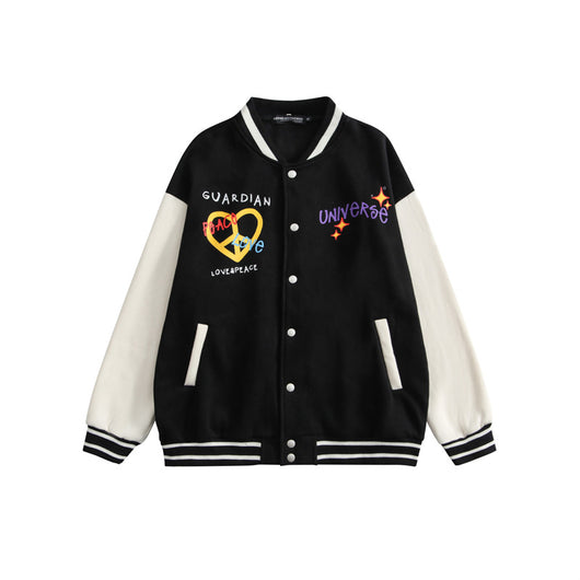 Chaqueta Deportiva Estilo Béisbol Mujer Suelta Fleece Urbana - Image 12