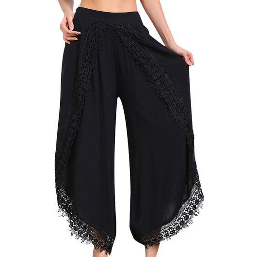 Pantalones Anchos de Encaje Elegante - Image 14