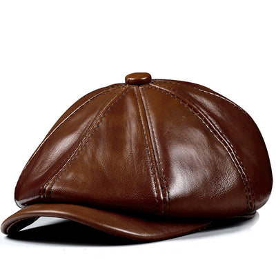 Boina Vintage de Cuero Octagonal para Hombre - Image 4