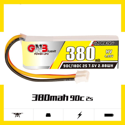 Batería LiPo de Alto Rendimiento GNB 380mAh 7.6V 90C para Autos de Carreras Mosquito - Image 5