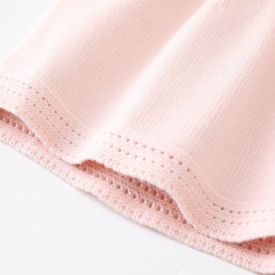 Vestido Tejido para Niña con Mangas Volantes y Detalles Selvedge - Image 14