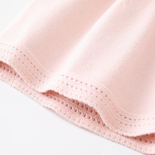 Vestido Tejido para Niña con Mangas Volantes y Detalles Selvedge - Image 14