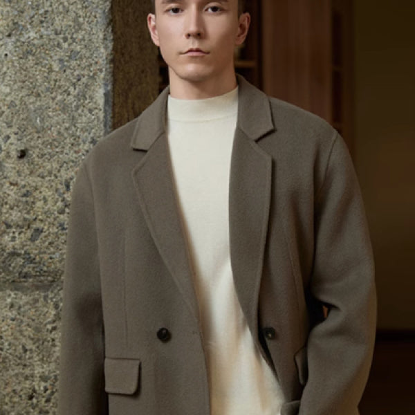 Abrigo de Lana Reversible para Hombre - Elegancia Ejecutiva