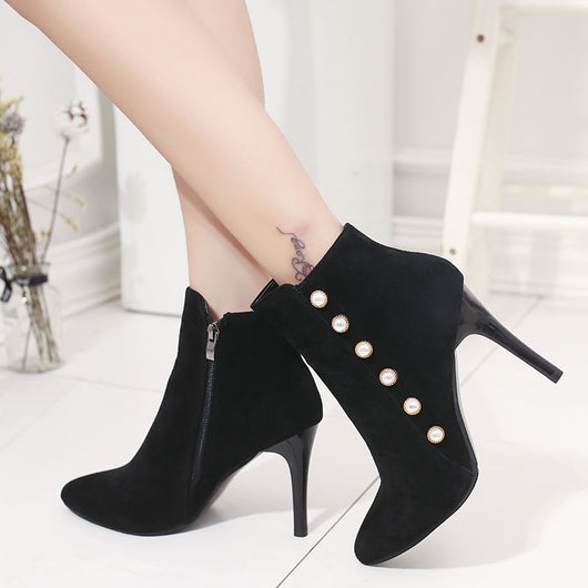 Zapatos de Tacón Alto Punta Fina Versátiles para Mujer - Image 3