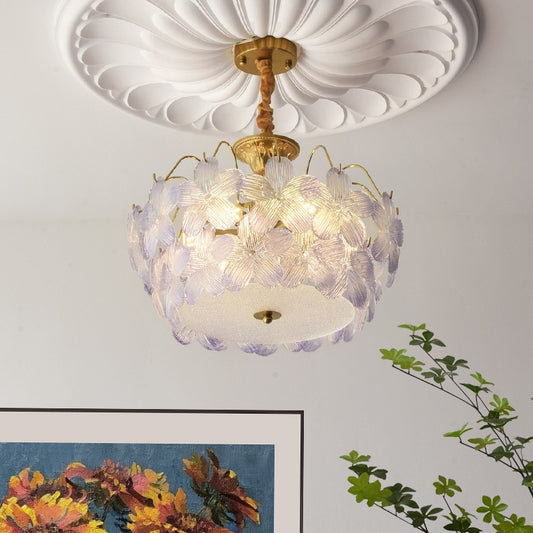 Lámparas de Cristal Coloreado Estilo Romántico Francés
