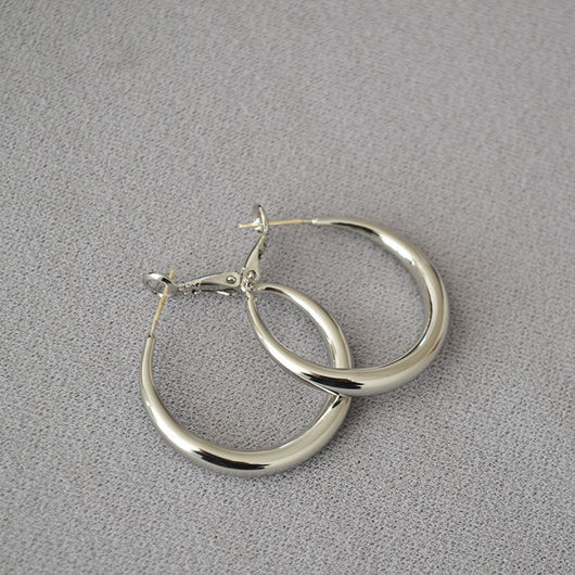 Aretes Argollas Redondas Diseño Clásico Plata 925 Elegancia Minimalista - Image 7