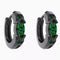 Eye Of Horus Earrings 925 Plateado-plated Earrings Negro Verde A Pair