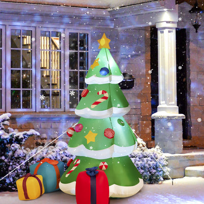 Papá Noel Inflable Luminoso con Árbol de Navidad - Decoración LED - Image 11