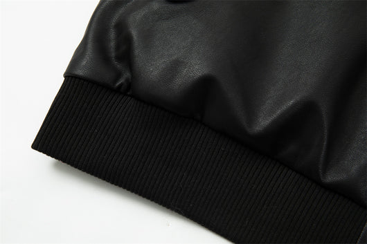 Abrigo de Cuero con Capucha para Hombre - Image 8