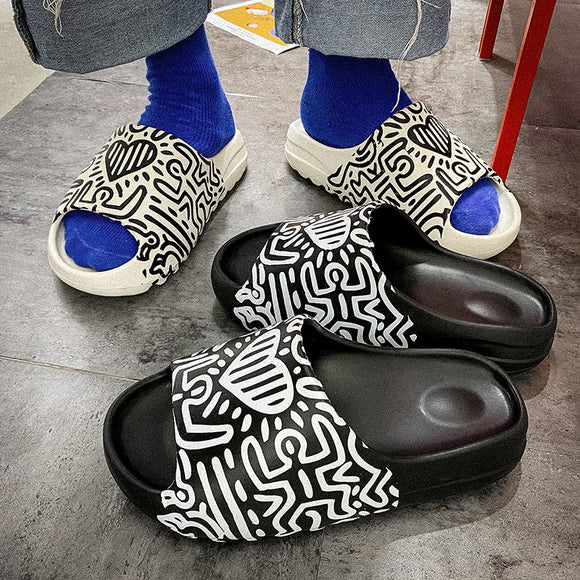 Sandalias Graffiti Plataforma para Hombre - Comodidad y Estilo