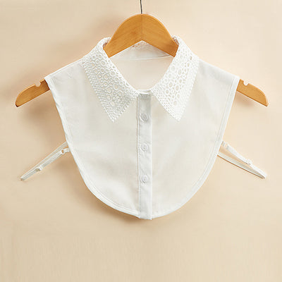 Cuello Falso de Encaje Hueco Monocromático - Image 7