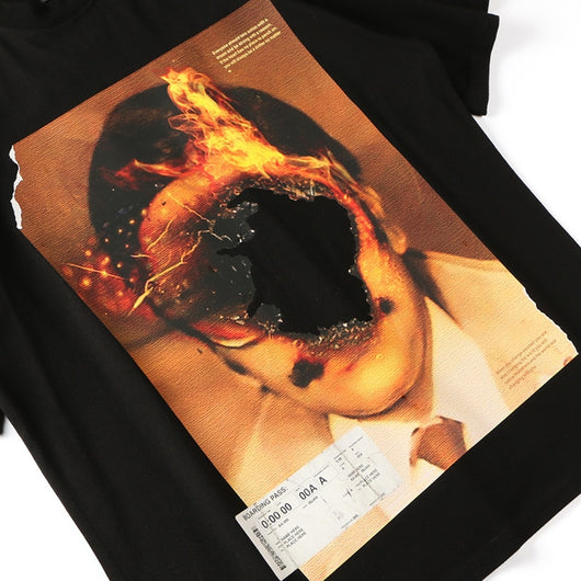 Camiseta Suelta Estilo Boyfriend Unisex con Estampado de Personajes Urbanos - Image 5