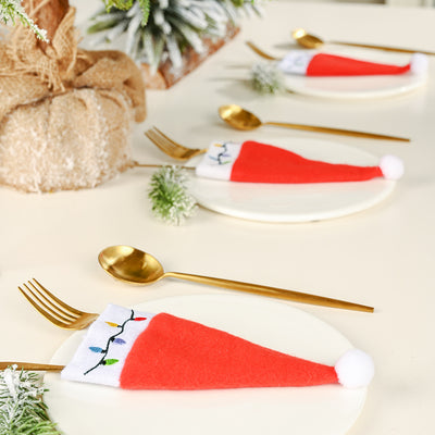 Set de Decoración Navideña: Sombrero y Tenedor Festivos - Image 3