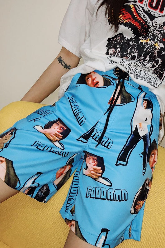 Shorts Casuales Urbanos Estilo Hip Hop para Parejas - Diseño Graffiti Verano - Image 3