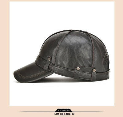 Gorro de Cuero para Hombre con Protección Auditiva - Invierno Acolchado - Image 14