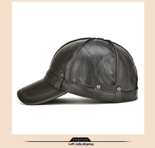 Gorro de Cuero para Hombre con Protección Auditiva - Invierno Acolchado - Image 14