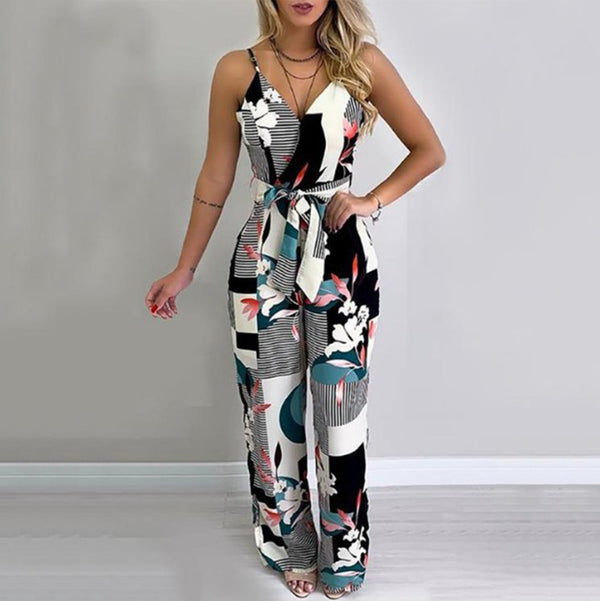 Jumpsuit de Pierna Ancha con Tirantes Ajustables