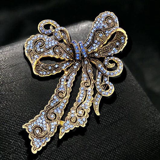 Broche Vintage con Moño y Cristales - Accesorio Elegante para Mujer - Image 15