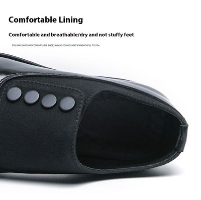 Zapatos de Cuero Slip-On con Punta Redondeada para Hombre - Image 10