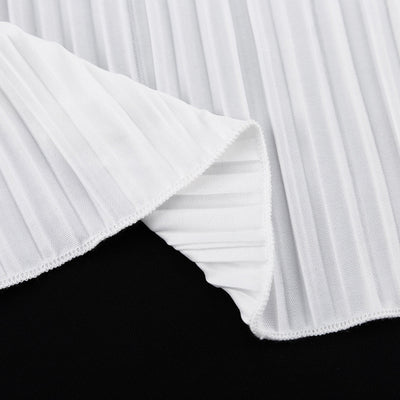 Conjunto Elegante Mujer: Pantalón Plisado Blanco y Playera Cuello Redondo - Image 16