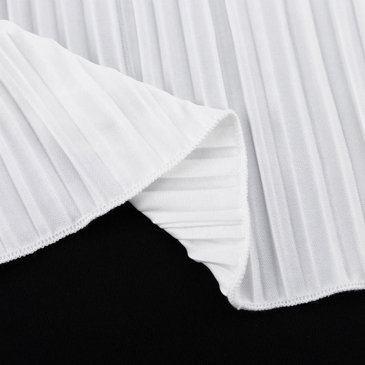 Conjunto Elegante Mujer: Pantalón Plisado Blanco y Playera Cuello Redondo - Image 16
