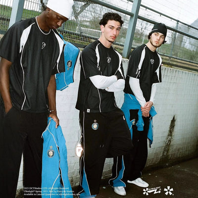 Pantalones Deportivos Casuales con Rayas y Bordado de Equipo - Image 3