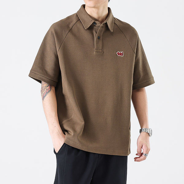 Camiseta Holgada Retro Americana Bordada para Hombre