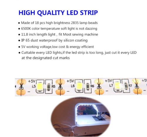 Barra LED Táctil Regulable para Máquina de Coser - Image 3
